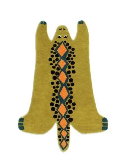 Habitat Kids Dragon Shaped Rug - Mustard - 100x150cm